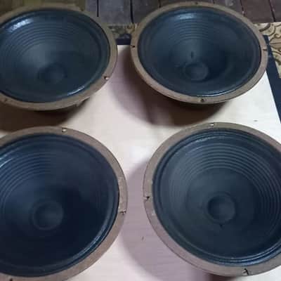1969 Hiwatt 4x12 with 1969 Celestion G12H T1217 75Hz Thames Ditton Speakers – Pulsonic Cones image 6