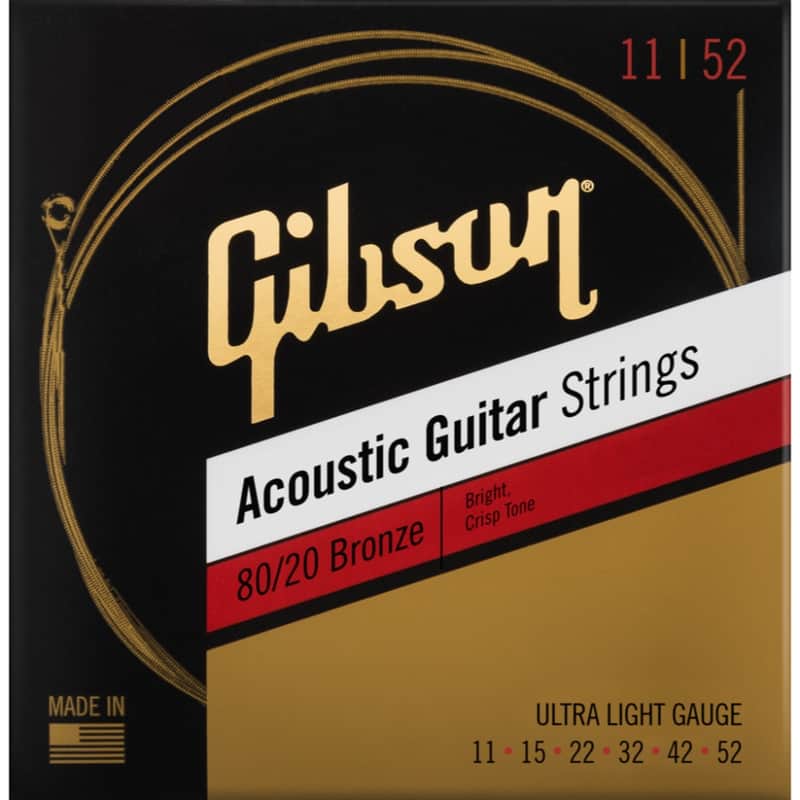 Gibson Acoustic Guitar Strings 80/20 Bronze  - Ultra Light Gauge image 1