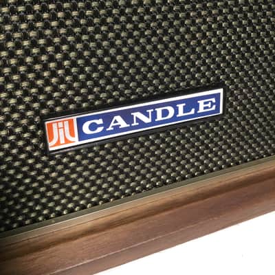 JIL Candle J665 Speakers Vintage Korea 2-Way Shelf 18 Inch Wood 1970s image 4
