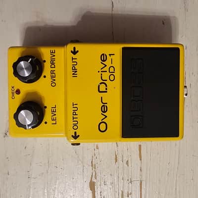 1978 Boss Overdrive OD-1 Long Dash Silver Screw 7700 Serial # image 3