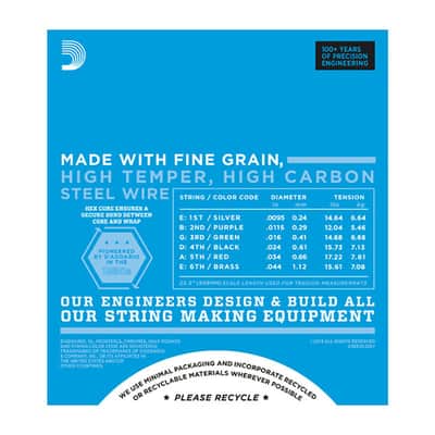 D'Addario EXL120+-3D 3-Pack EXL120+ Nickel Wound Electric Guitar Strings, Super Light Plus, 9.5-44 image 3