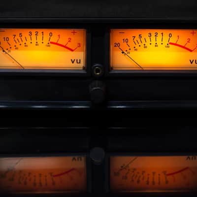 Vintage Look VU Meter Audio Visualizer Stereo Double Analog Warm Lamp & Ice Blue Led Above Display image 5