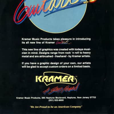 Kramer VERY RARE! BARETTA *GRAIL* GUITAR ART 1985 Custom Graphic image 23