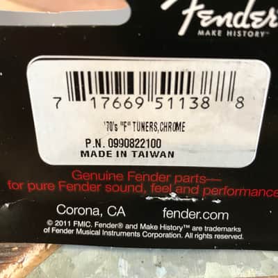 Real Life Relics Fender® Aged Chrome 70's F Tuners (Fender® 0990822100    [K1] image 6