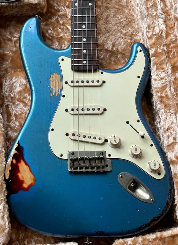 Haar S Model Relic Old Headstock Voodoo Pick-Ups Handmade Guitar with Haar Case image 1