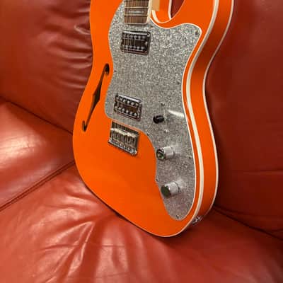 Fender Limited Edition Parallel Universe Series Deluxe Thinline Super Telecaster Orange image 3