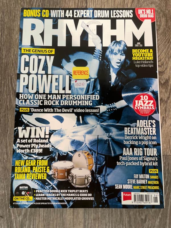 Rhythm Drum Magazine: Cozy Powell / Issue 255 / June 2016 image 1