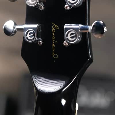 Epiphone Bonehead Signature Riviera Semi-Hollow Electric Guitar - Dark Tobacco Sunburst with Hardshell Case image 8