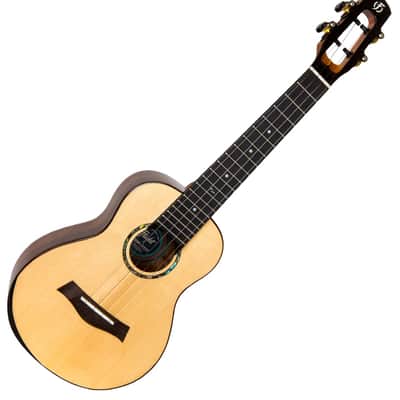 Flight Voyager EQ-A Concert Ukulele - solid spruce image 7