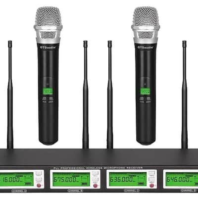 GTD Audio 4x800 Channel UHF Diversity Professional Wireless Microphone System G 787H Black New image 1