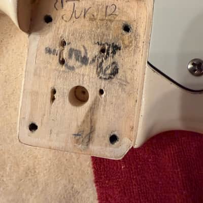 Rare 1989 Fender Squier Stratocaster USA (E9-Series) Aged Olympic White Excellent Player with Low Action image 9