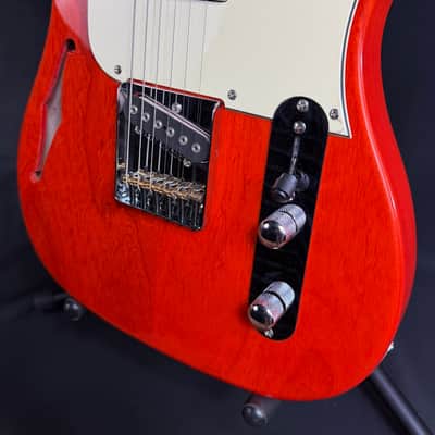 G&L Tribute ASAT Classic Bluesboy Semi-Hollow Electric Guitar Clear Orange Finish image 8