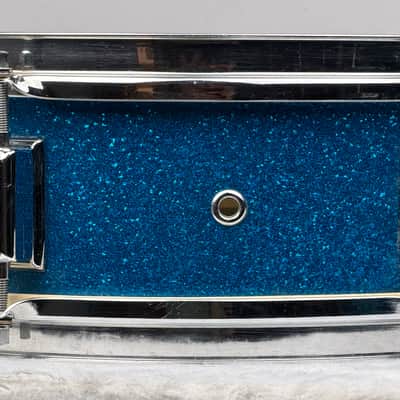 Rogers 5x14" Luxor Cleveland-Era Snare Drum - Blue Sparkle #13574 image 3