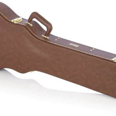 Gator Gibson Les Paul Guitar Deluxe Wood Case, Brown image 6