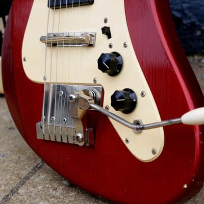 MURPH SQUIRE ii-T 1965 Aged Candy Apple Red. Offset Guitar Styled after Jaguar and Strat. ULTRA RARE image 9