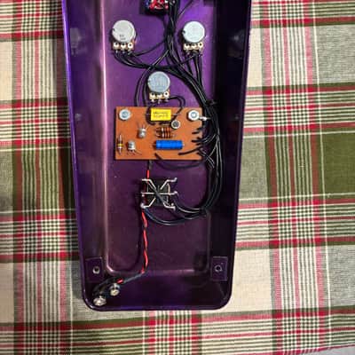 Fuzz Face BC109 circuit with bias control & bass cut switch: Galaxy Purple Flake Old school RotoSound/Tone Bender enclosure image 2