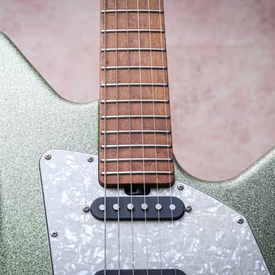 ERNIE BALL USA Music Man BFR Albert Lee Signature HSS "Seafoam Sparkle + Maple" (2021) image 5