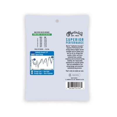 Martin MA140 SP Authentic Acoustic 80/20 Bronze Guitar Strings Light 12-54 (3-Pack) image 2