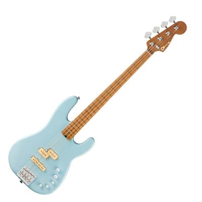 Charvel ProMod San Dimas PJ IV 4-String Right-Handed Bass Guitar with Caramelized Maple Fingerboard and Neck (Sonic Blue) image 4