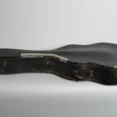 Dobro  Electric Spanish Arch Top Hollow Body Electric Guitar (1936), ser. #122, original black hard shell case. image 11