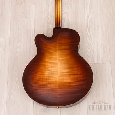 Harvey Leach Cutaway Acoustic Archtop 18" Carved Top, Spruce & Tiger Maple w/ Case image 3