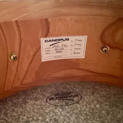2026 Like-New: Canopus hollowed out Zelkova 14x5 snare, with new Japan-only semi-hard Canopus case, more! image 10