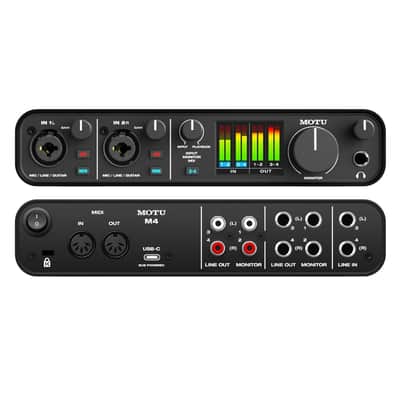 MOTU M4 Professional USB-C Audio Interface (2022 Ver.) | ESS Sabre32, 2-In/2-Out, 120dB DNR image 2