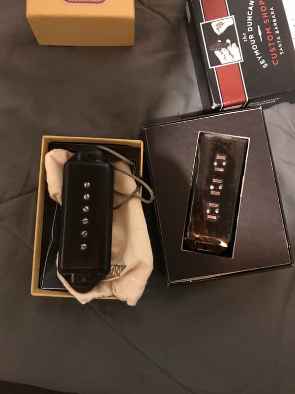 Seymour Duncan Staple Bridge & Antiquity Neck Dog Ear P-90 Set image 1