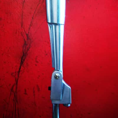 Vintage 1960's Lafayette 99-45460 dynamic Satin Chrome microphone w desk stand & cable Lafayette Olson Midland # 1 image 7