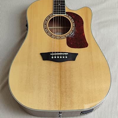 Washburn Heritage Series HD10SCE Acoustic-Electric Cutaway Dreadnought Guitar 2010s - Natural image 1