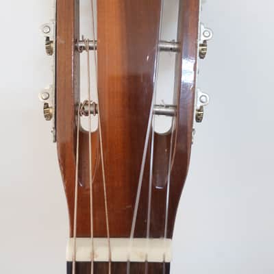 Vintage 1960-70s Kay Classical Acoustic Natural Guitar Clean Harmony Rare Jumbo Shape ?! A Jumbo Classical! Well Made Heavy Thick Tortoise Double Binding image 7