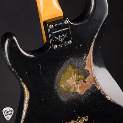 Fender Custom Shop Limited Edition Hotshot Stratocaster Heavy Relic - Black Sparkle over Aged Chartreuse Sparkle/Fender Custom Shop Event Instrument image 12
