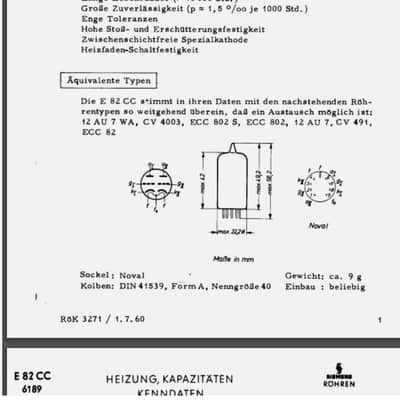 2x Vintage SameCode 1965 SiemensGermany E82CC 6189 /Grail Top 12AU7 ECC82 Sub /Classic Musicality Dynamic Detailed Rich Harmonics + Bass /ECC802S Altv image 4