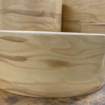 OLIVE ASH exotic wood and Maple 7 pcs shell set - 5 ply core shells - Clear gloss polished BEST OFFERS ACCEPTED! image 14