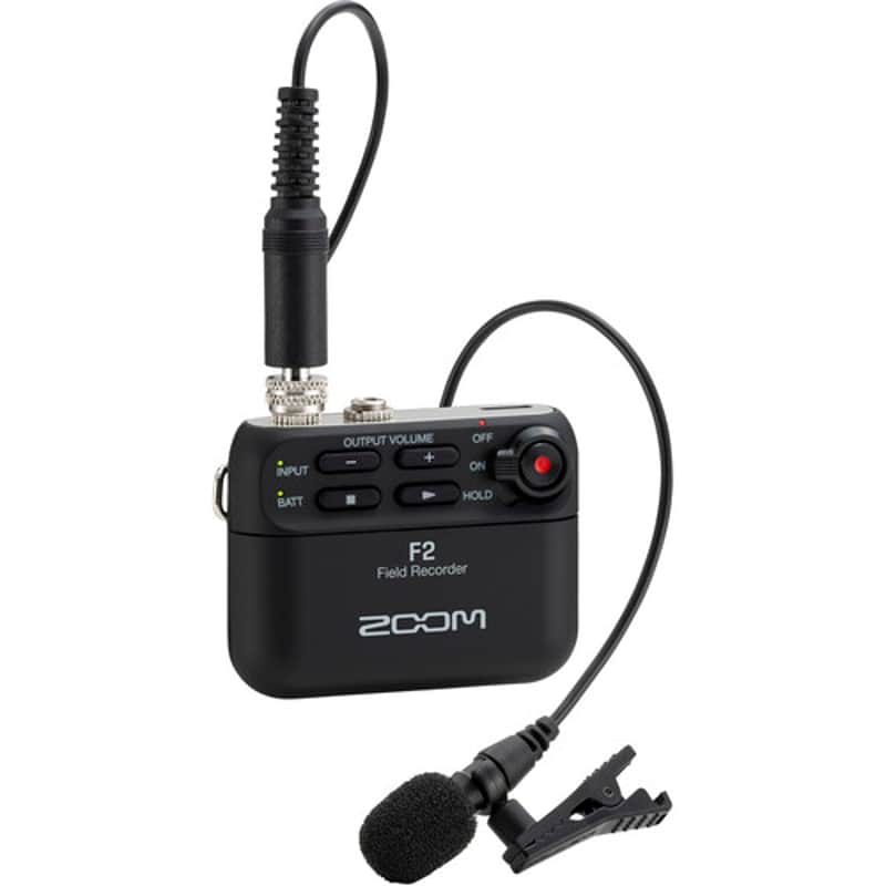 Zoom F2 Ultracompact Portable Field Recorder with Lavalier Microphone image 1
