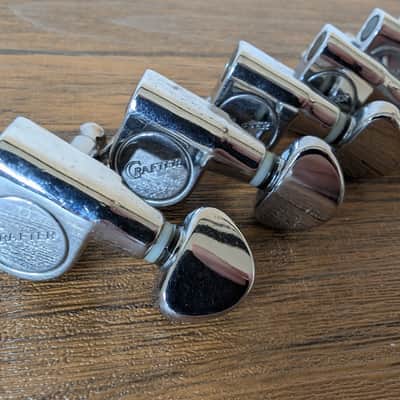 Crafter 10mm 6 in Line Right Handed Electric Guitar Tuners Kidney Buttons image 2