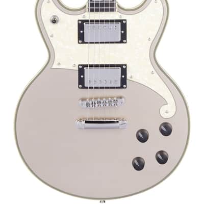 D'Angelico Deluxe Series Brighton Solidbody Electric Guitar w/ USA Seymour Duncan Humbuckers & Stopbar Tailpiece Desert Gold image 6