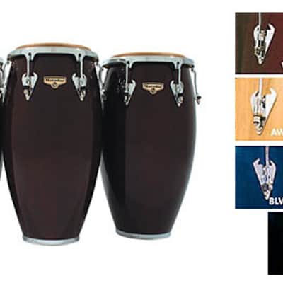 Latin Percussion Matador Wood Dark Brown 12 1/2" Tumbadora w/ Chrome Hardware image 2