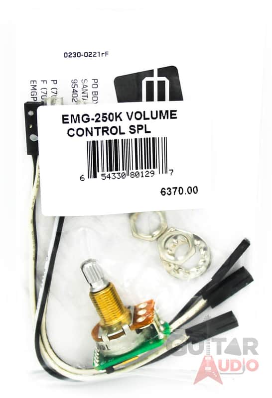 EMG 250k Solderless B159 Passive Volume Short SPLIT SHAFT Pot (6370.00) image 1