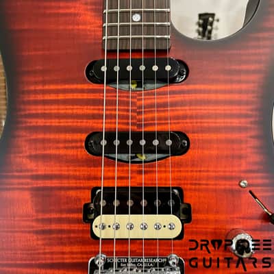 Schecter USA Custom Shop Sunset Custom-II HSS Electric Guitar w/ Case-Tiger Eye Satin image 6