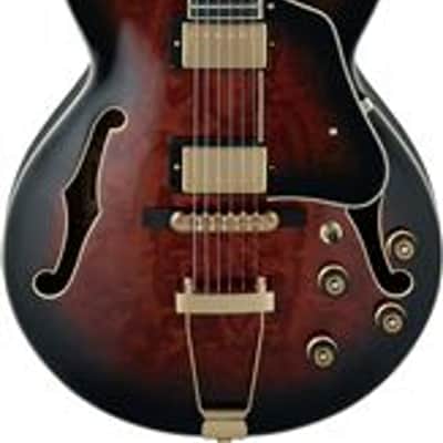 Ibanez Artcore Expressionist AG95QA Hollowbody Dark Brown Sunburst image 1