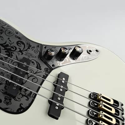 Jazz Bass Stainless Steel Engraved Control Plate - Black FREE SHIPPING! image 2