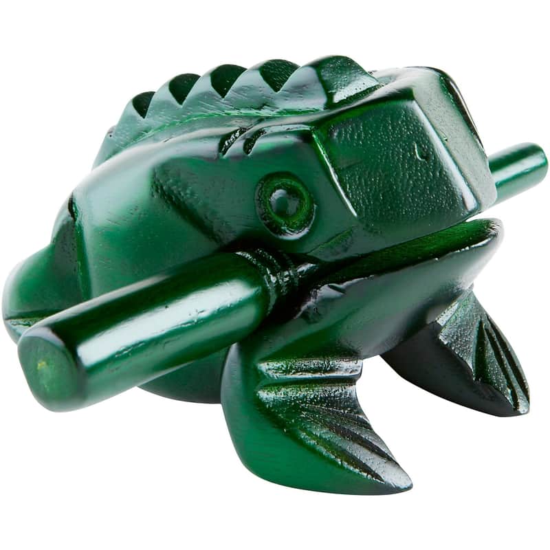 NINO® Percussion Wood Frog Güiro, Medium, Green image 1