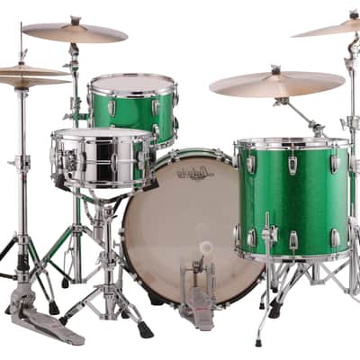 Ludwig *Pre-Order* Classic Maple Green Sparkle Custom Kit 20x16, 12x8, 13x9, 14x14, 16x16 Drums Shells Pack | Made in the USA | NEW | Special Order | Authorized Dealer image 3