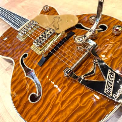 Gretsch Limited Edition Falcon Center Block Jr. with Bigsby Quilted Maple Top 2025 - Roundup Orange image 12