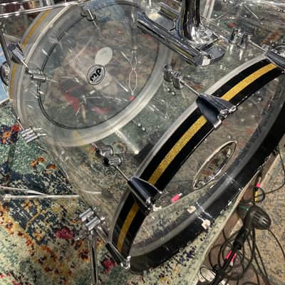 Zak Starkey's The WHO, 2010 Super Bowl Halftime Show, DW-Zildjian Custom Clear Acrylic Complete Drum Set. Authenticated! image 11