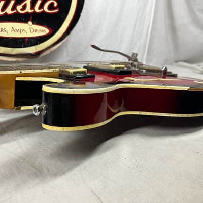 Univox Coily U1825 Hollow Body Guitar MIJ Made In Japan Vintage Redburst - AS IS! needs new nut image 20