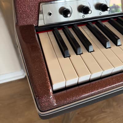 Sale! Vintage Vibe Deluxe 73 Electric Piano with Stereo Console Amplifier – Mint Condition – Rare Cherry Cola Sparkle image 13
