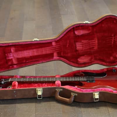 Vintage! 1962 Gibson EB-0 w/ OG Bakelite PUP Electric Bass Cherry Red + HSC image 21