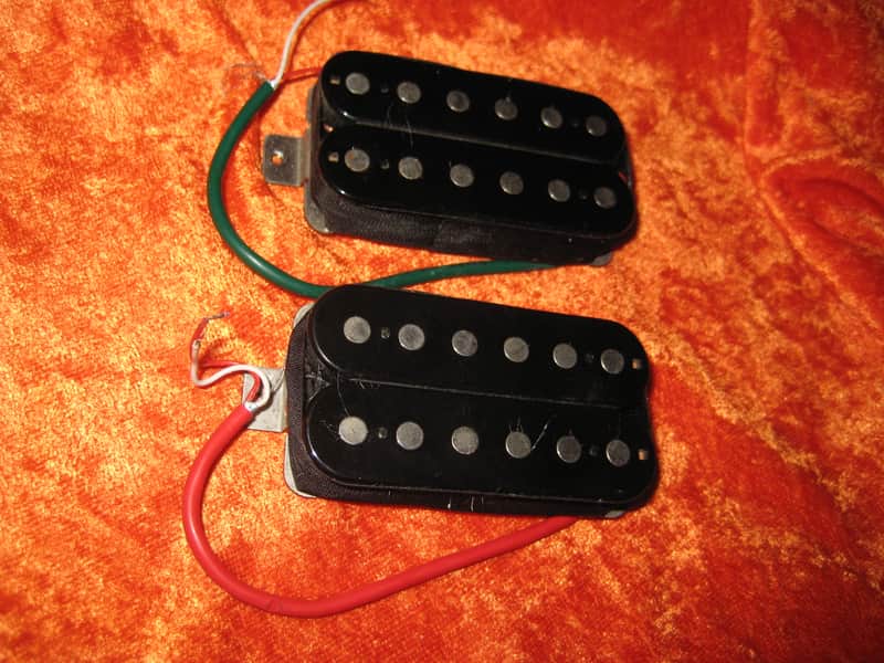 No Name Set of 2 Guitar Pickups 1990's Humbuckers Neck & Bridge image 1